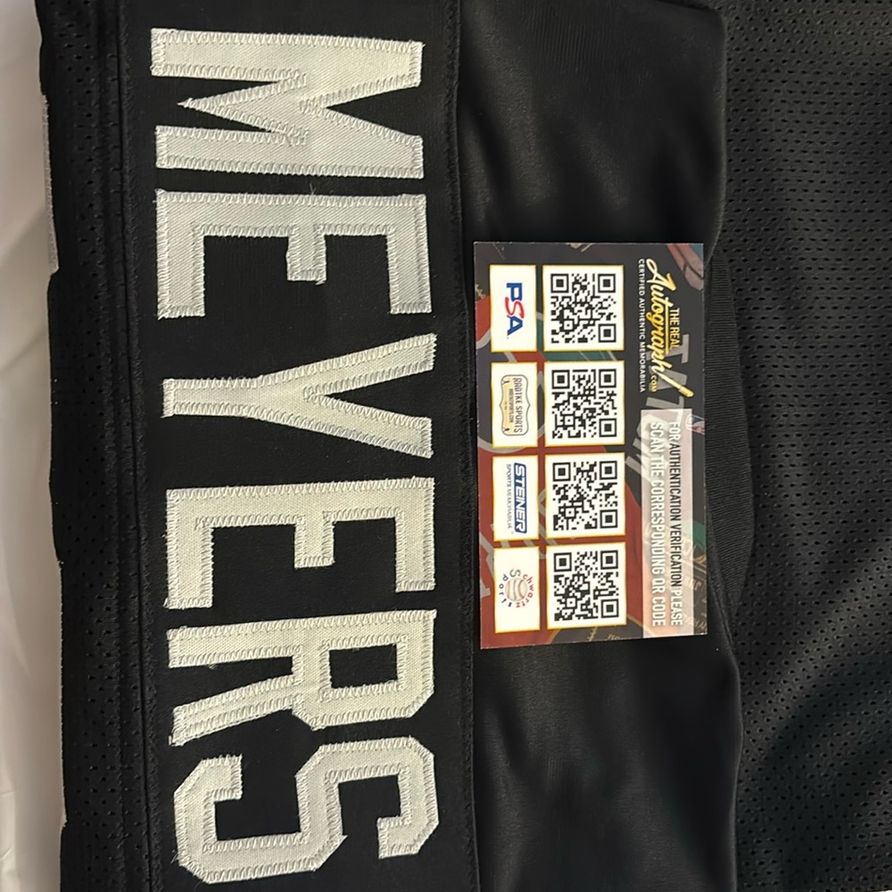 Signed Jakobi Myers Jersey Beckett Authenticated